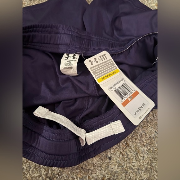 Purple and White Women’s Soccer Shorts - Picture 3 of 3